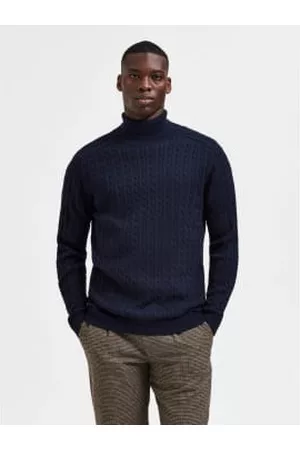SELECTED Men Turtleneck Sweaters - Fine -braided swiss turtleneck