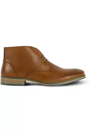 Front Men Lace-up Boots - Logan Leather Chukka Boots - Tan