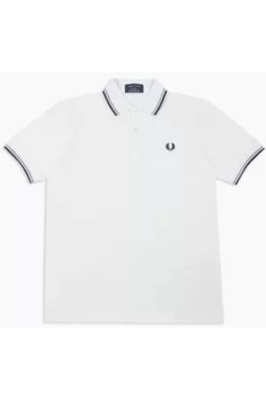 Fred Perry Men Polo T-Shirts - Twin Tipped M12 Polo Shirt - Snow