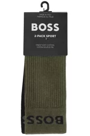 HUGO BOSS Men Sports Underwear - 2 Pack Rs Sport Socks - Khaki/black
