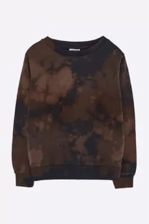LOVE kidswear Girls Sweaters - Tommy Sweater In Navy And Dark Brown Tye Dye For Kids