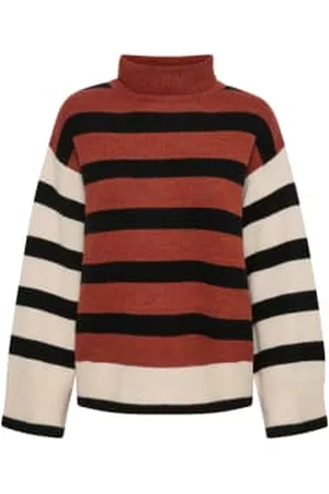 Soaked in Luxury Women Sweaters - Paprika Millicent Highneck Pullover