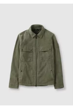 Belstaff Men Casual Shirts - Mens Tour Overshirt In Aloe