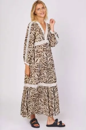 Derhy Women Printed & Patterned Dresses - Cosette Long Animal Print Dress