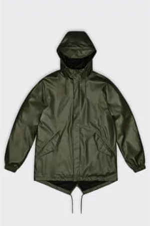 Rains Waterproof Jackets - Unisex Fishtail Jacket - Evergreen