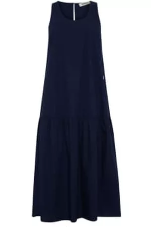 ECOALF Women Sleeveless Dresses - Malaguita Sleeveless Dress - Navy