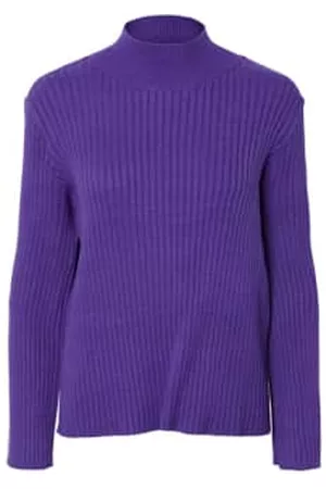 Y.A.S Women Turtleneck Sweaters - | Asta Ls Knit Pullover - Prism Violet