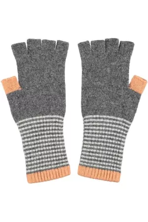 Catherine Tough Women Gloves - & Peach Lambswool Fingerless Gloves