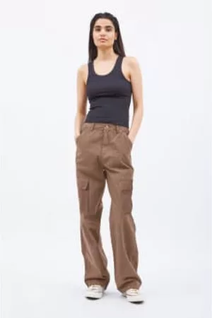 Anorak Women Cargo Pants - Dr Denim Donna Cargo Trousers Walnut Brown