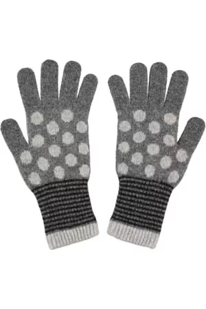 Catherine Tough Women Gloves - Lambswool Gloves With Dots