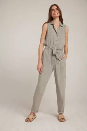 Bella Dahl Women Sleeveless Dresses - Mckenzie Sleeveless Jumpsuit Soft Army