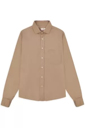 Burrows & Hare Men Casual Shirts - Flannel Shirt Taupe