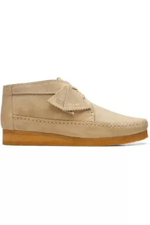 Clarks Men Lace-up Boots - Weaver Boot - Maple Suede