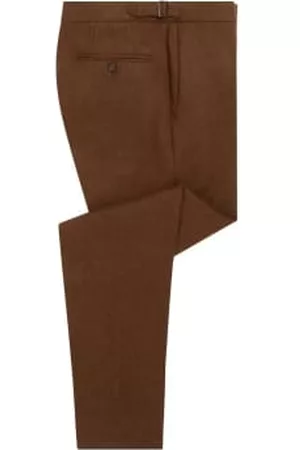 Remus Men Suit Pants - Nico Wool Suit Trousers - Brown