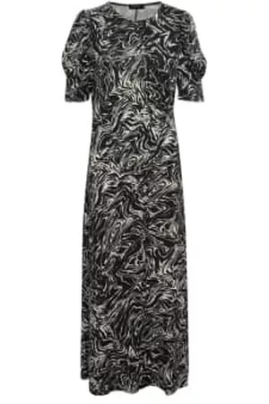 Soaked in Luxury Women Printed & Patterned Dresses - Swirl Print Hanadi Dress