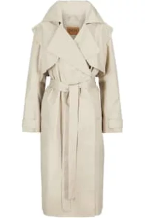 Brgn By Lunde & Gaundal Women Trench Coats - Regndrape Trench Coat Sand