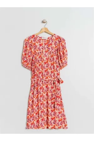 Indi & Cold Women Printed & Patterned Dresses - Coral Floral Dress