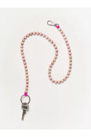 Ina Seifart Women Keychains - Natural and Pink Perlen Keyholder