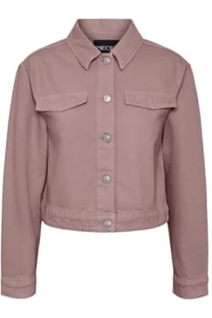 Pieces Women Denim Jackets - Pctessie Woodrose Denim Jacket