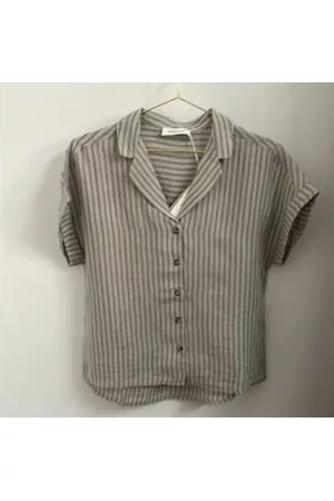 Anorak Women Blouses - Indi & Cold Linen Blend Stripe Shirt Blouse