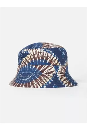 Universal Works Men Hats - Hokkoh Print Bucket Hat - Navy