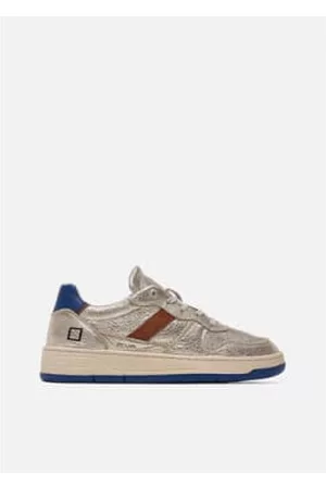 D.A.T.E. Men Sports Shoes - Court 2.0 Shiny Platinum