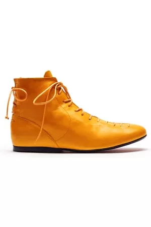TRACEY NEULS Women Lace-up Boots - MAGRITTE Tangerine | Light Lace Up Leather Boots
