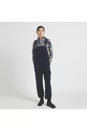 Lowie Navy Corduroy Darted Dungarees - S