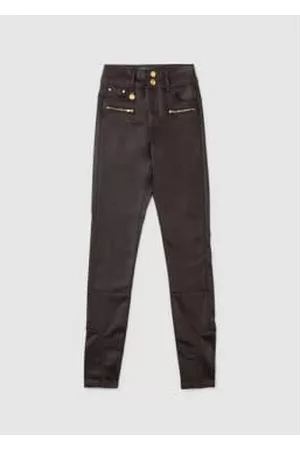 Holland Cooper Women Jeans - Womens Coated Jodhpur Jeans In Chocolate