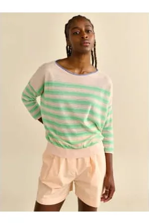 Bellerose Women Tops - Neep Stripe Top in Pale & Green
