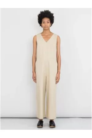 Folk Women Jumpsuits - V Overall Jumpsuit in Tan Ripstop