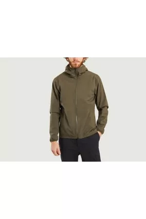 Scandinavian Edition Men Blazers - Dark Olive Hood Impermeable Jacket