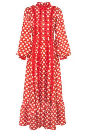 Lisou Women Printed & Patterned Dresses - Gigi Heart Print Silk Twill Dress