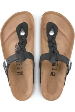 Birkenstock Women Leather Sandals - Leather Oiled 21843 Gizeh Sandals