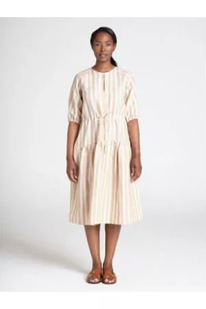 Thought Women Midi Dresses - Alana Hemp Stripe Midi Dress - Multi