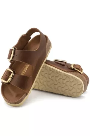 Birkenstock Women Sandals - Milano Big Buckle Oiled Leather 1024067