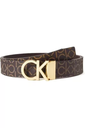Calvin Klein Reversible Monogram Belt - /gold