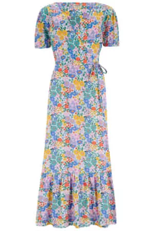 Sugarhill Brighton Women Printed & Patterned Dresses - Jameela Midi Wrap Dress - Multi, Busy Floral