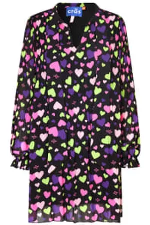 Crās Women Printed & Patterned Dresses - Breen Multi Heart Print Dress