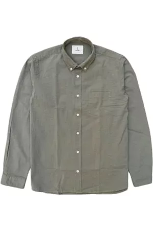 La Paz Men Long Sleeved Shirts - Branco Button Down Shirt Safari Khaki