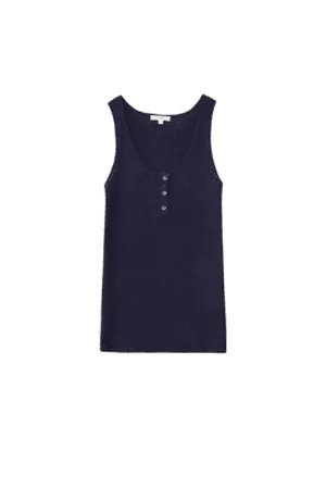 Yerse Women Tank Tops - Flaxy Top In Navy