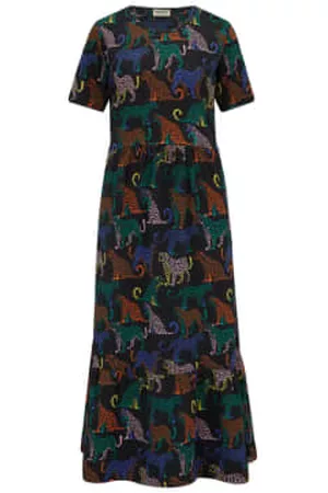 Sugarhill Brighton Women Printed & Patterned Dresses - Unna Jersey Smock Dress - , Colourful Leopard Spots