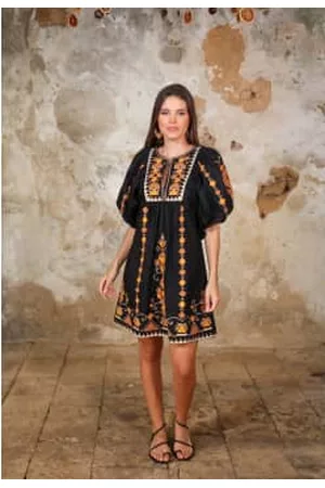 Scarlett Poppies Women Short & Mini Dresses - Tribal Moments Short Dress In Onyx