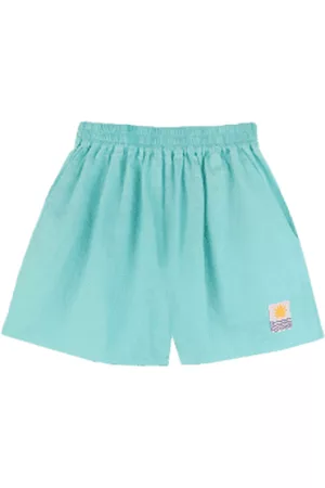 LF Markey Basic Linen Shorts Aqua