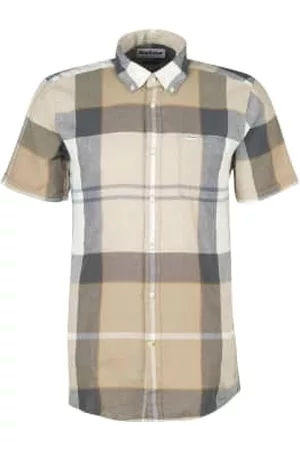 Barbour Men Short sleeved Shirts - Douglas Short Sleeve Shirt - Amble Sand Tartan