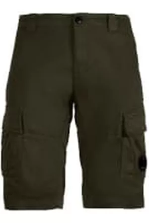 C.P. Company Men Cargo Pants - Stretch Sateen Cargo Shorts Ivy