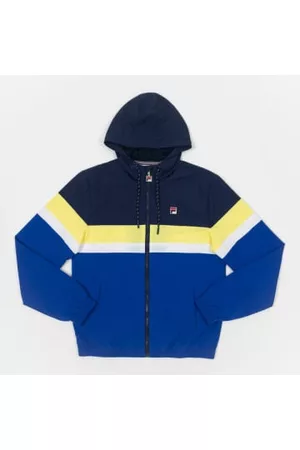 Fila Men Jackets - Shaan Colour Block Zip Jacket In , White & Limelight