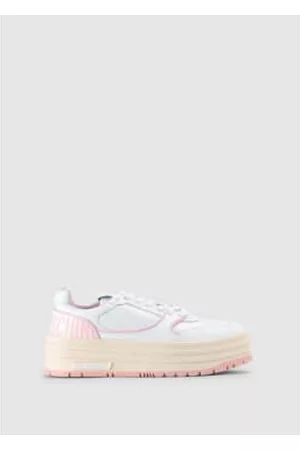 Love Moschino Womens Multilayer Platform Sneakers In /Pink
