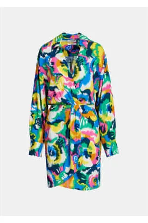 Essentiel Antwerp Women Printed & Patterned Dresses - Multicolor Floral Print Dutchess Dress