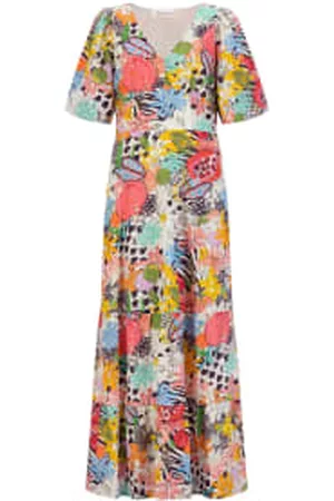 POM Amsterdam Women Printed & Patterned Dresses - Charley Tropical Print Dress SP7308